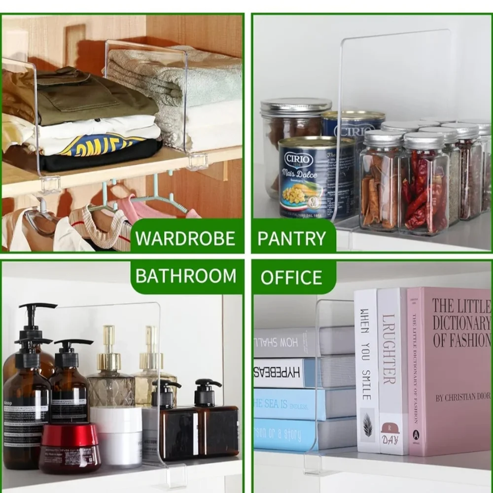 Acrylic Shelf Dividers *Plastic*